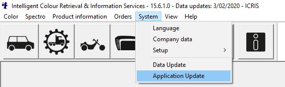 System > Application Update
