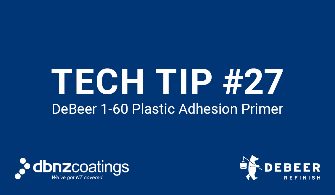 Tuesday Tech Tip #27 - DeBeer 1-60 Plastic Adhesion Primer