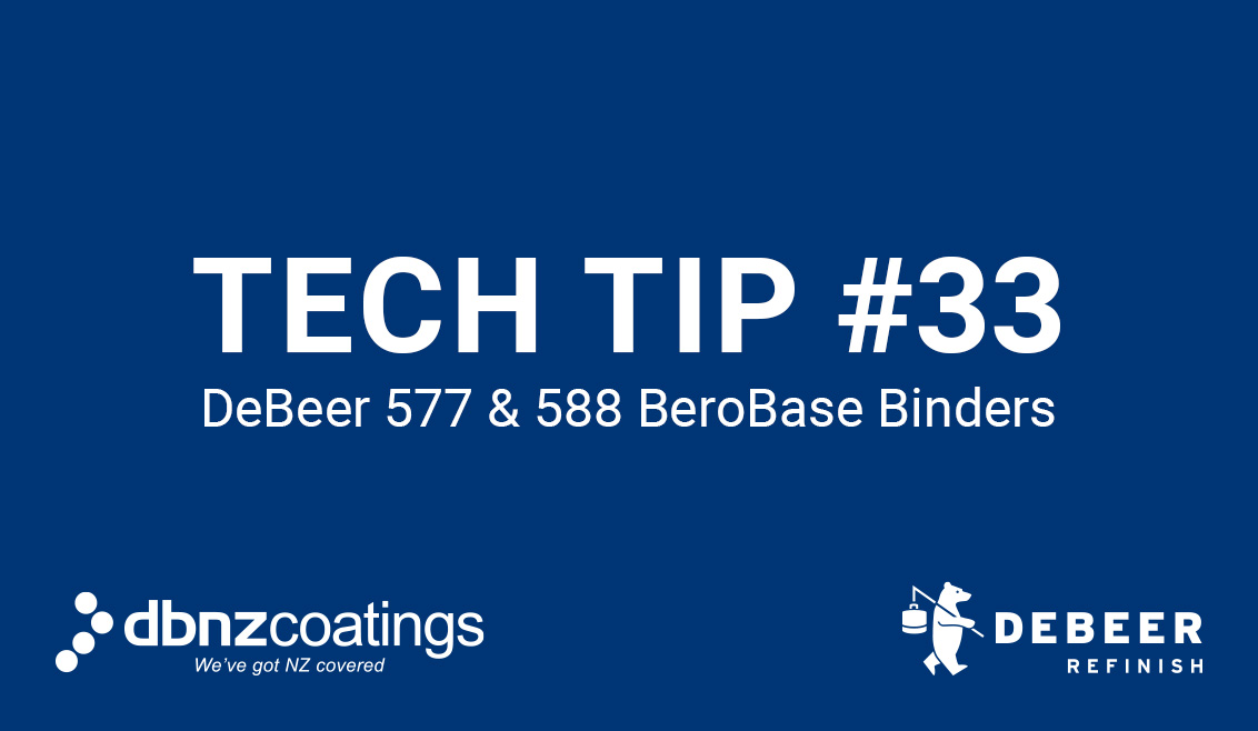 Tuesday Tech Tip #33 - DeBeer 577 & 588 BeroBase Binders