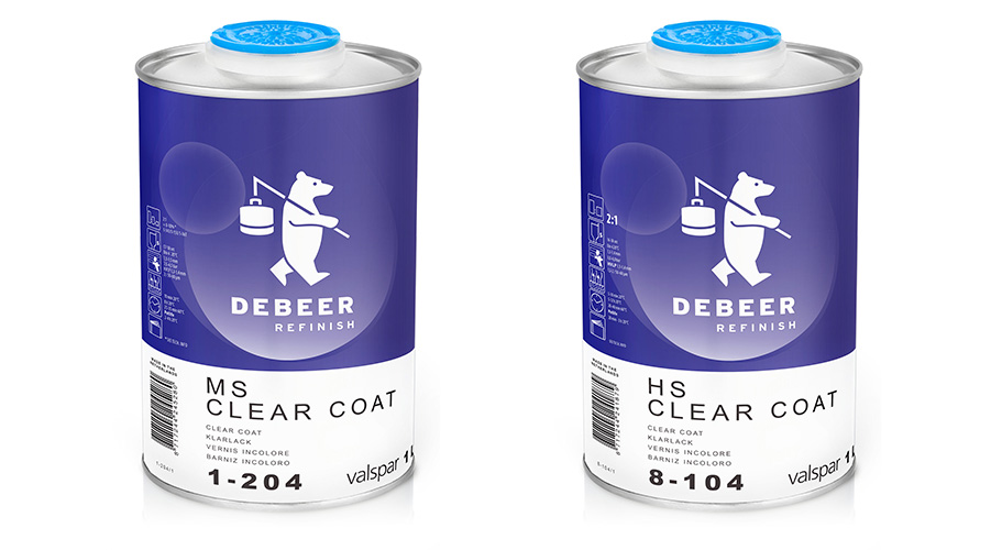 DeBeer 1-204 MS Clear Coat and 8-104 HS Clear Coat