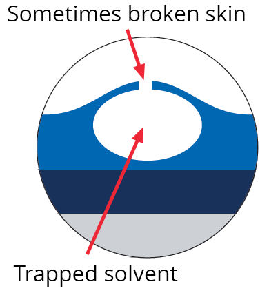 Solvent Popping examples