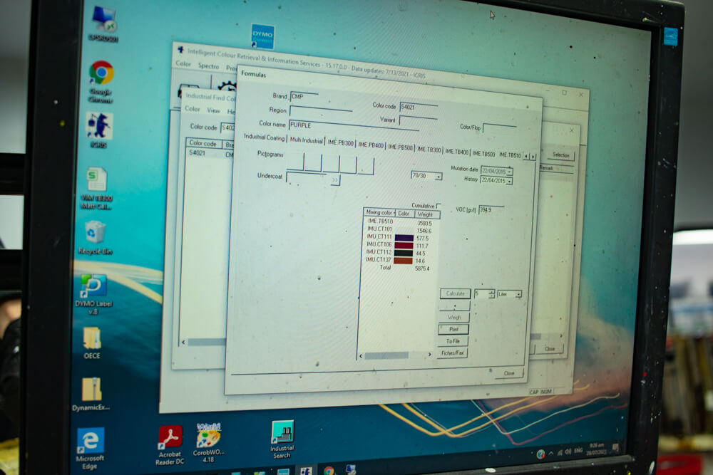 ICRIS software in computer screen